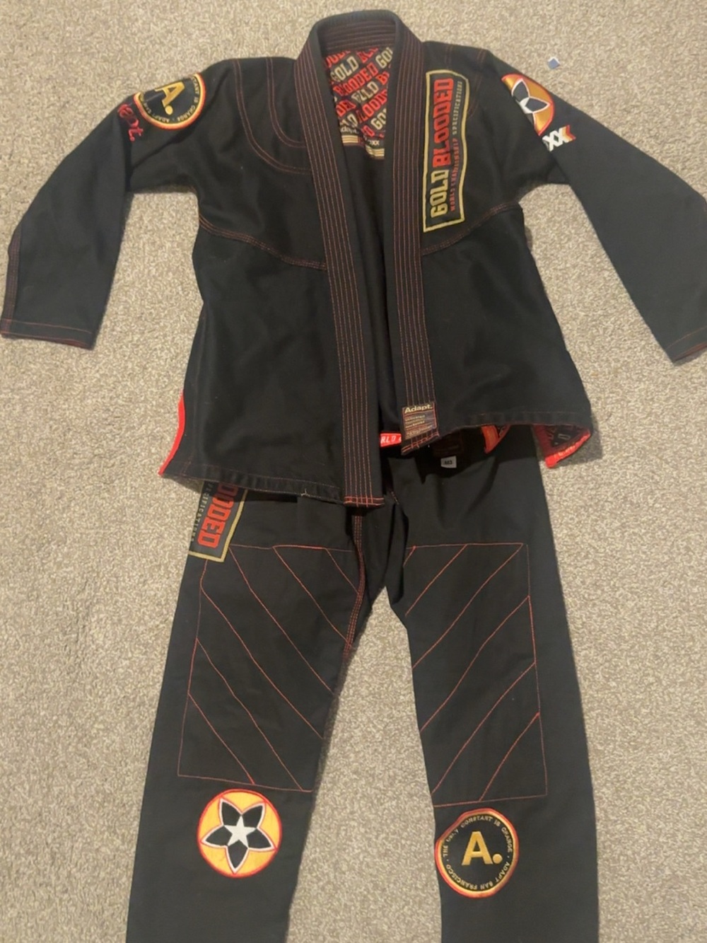 Ada Black and Orange Kids Martial Arts Gi